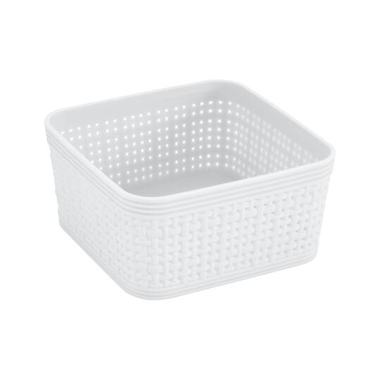 Simplify White Square Organizing Baskets, 6ct.